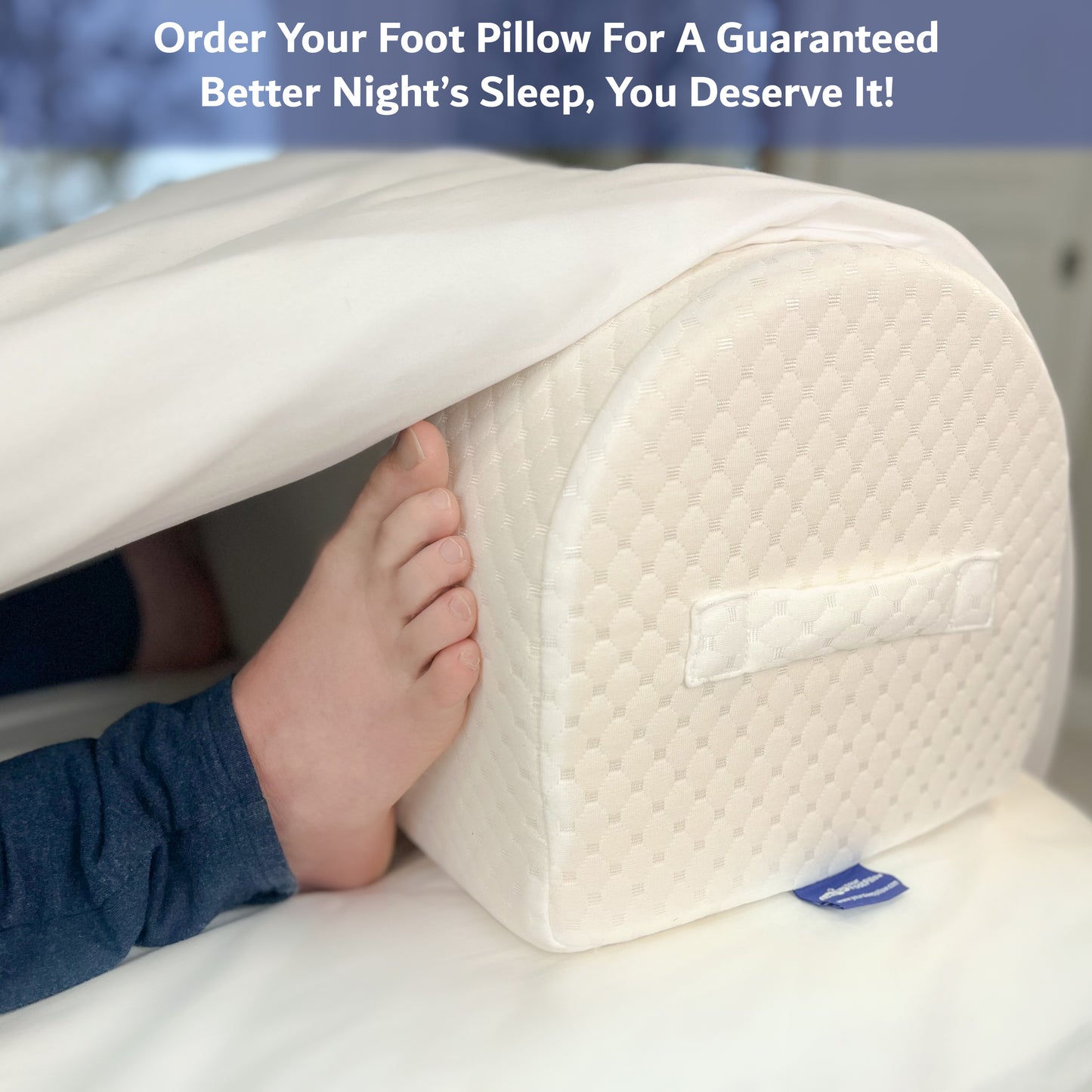 Your Foot Pillow Half Moon Foot Pillow, Leg elevation, Back, Lumbar, Blanket Elevation Pillow For Rest Less Leg and Ankle Support